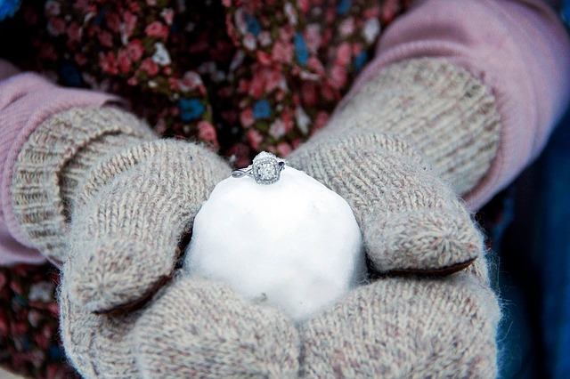 rukavice, sněhová koule, prsten