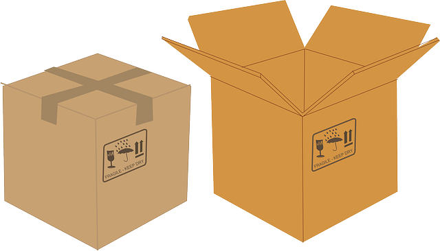 dvě papírové krabice